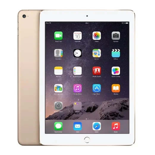 iPad doré illustré de l'avant et de l'arrière