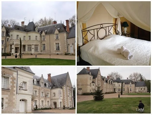 Collage du Château de Razay et d'une chambre à baldaquin