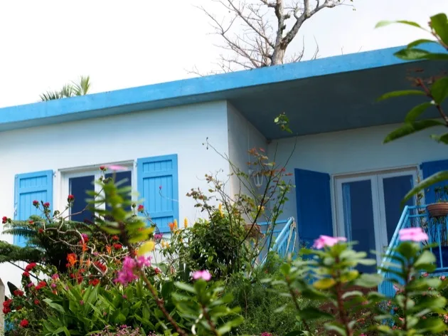 volets bleus Maisons créoles à La Réunion