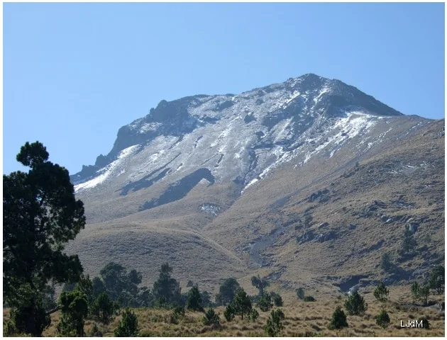 Pentes enneigées du volcan La Malinche