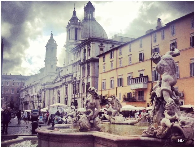 Fontaine des Quatre Fleuves sur la Piazza Navona
