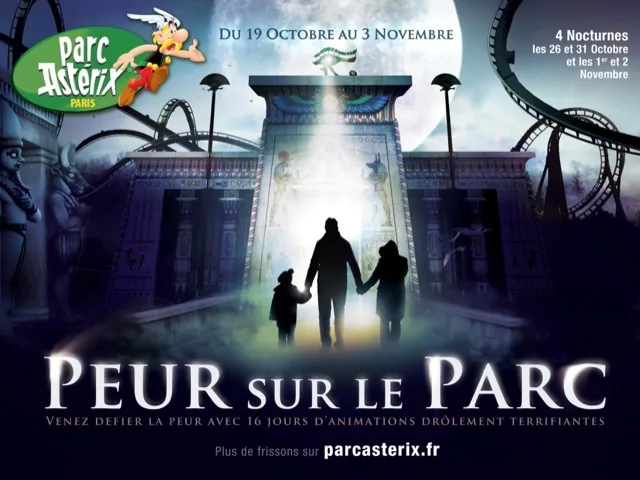 Peur sur le Parc Affiche Halloween pour le Parc Astérix