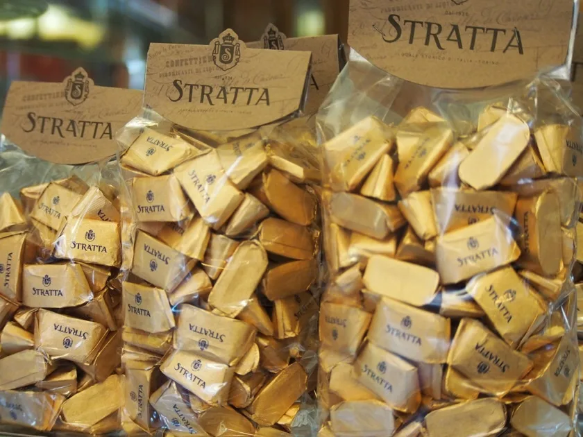 Chocolats emballés chez Stratta à Turin