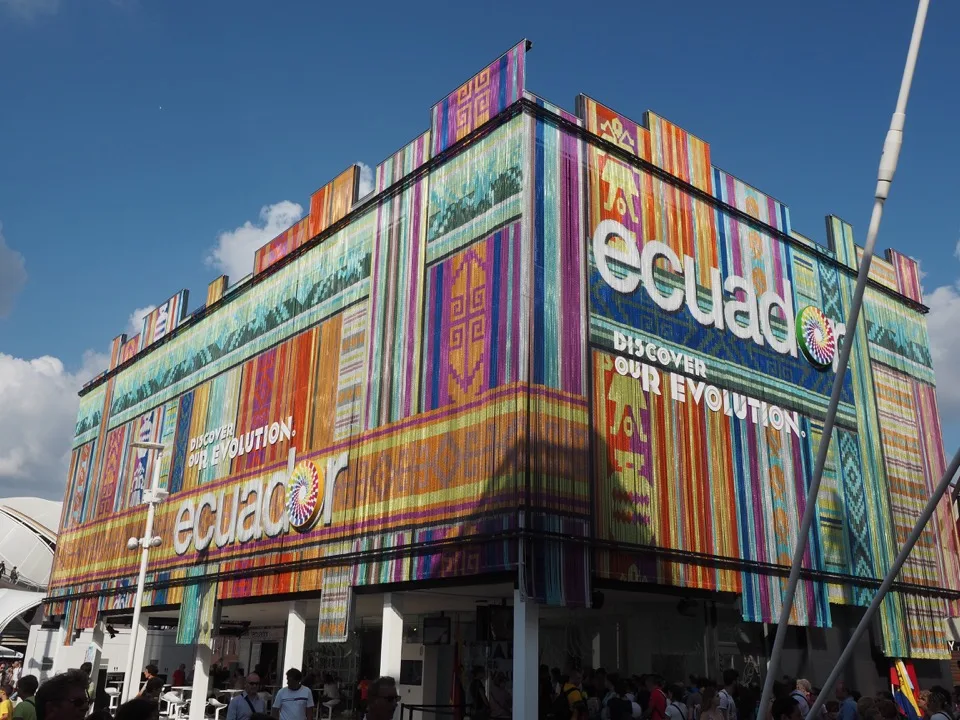 Pavillon coloré de l'Équateur à l'Expo Milano 2015