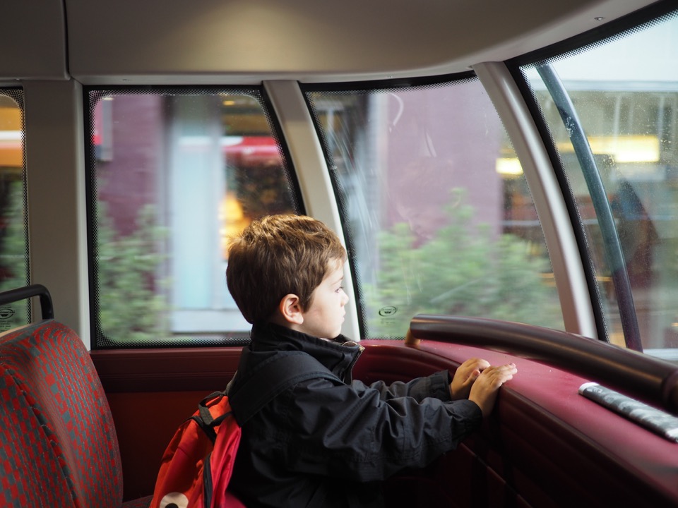 dans le bus à Londres