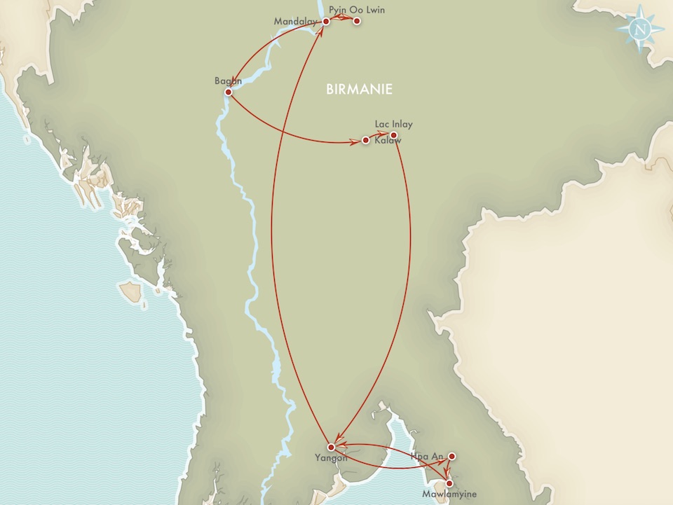 itinéraire Myanmar