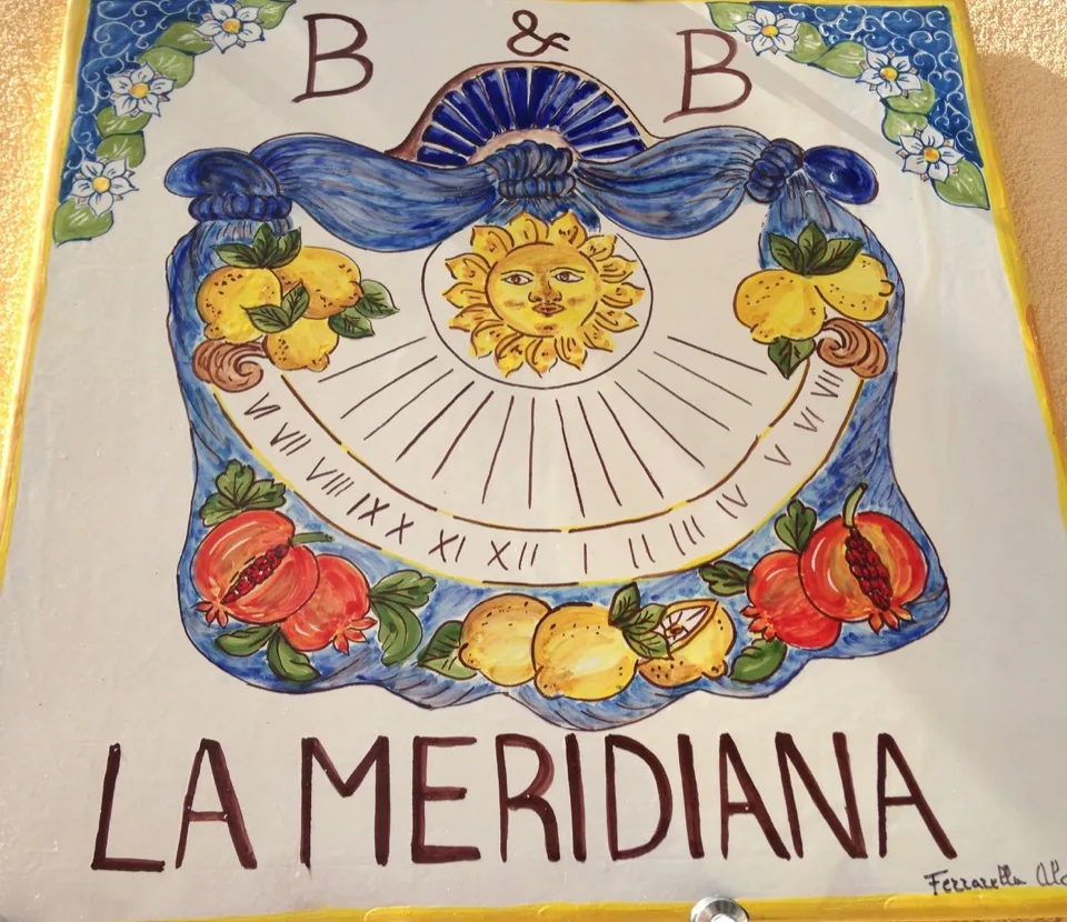 Panneau peint du restaurant La Meridiana en Sicile