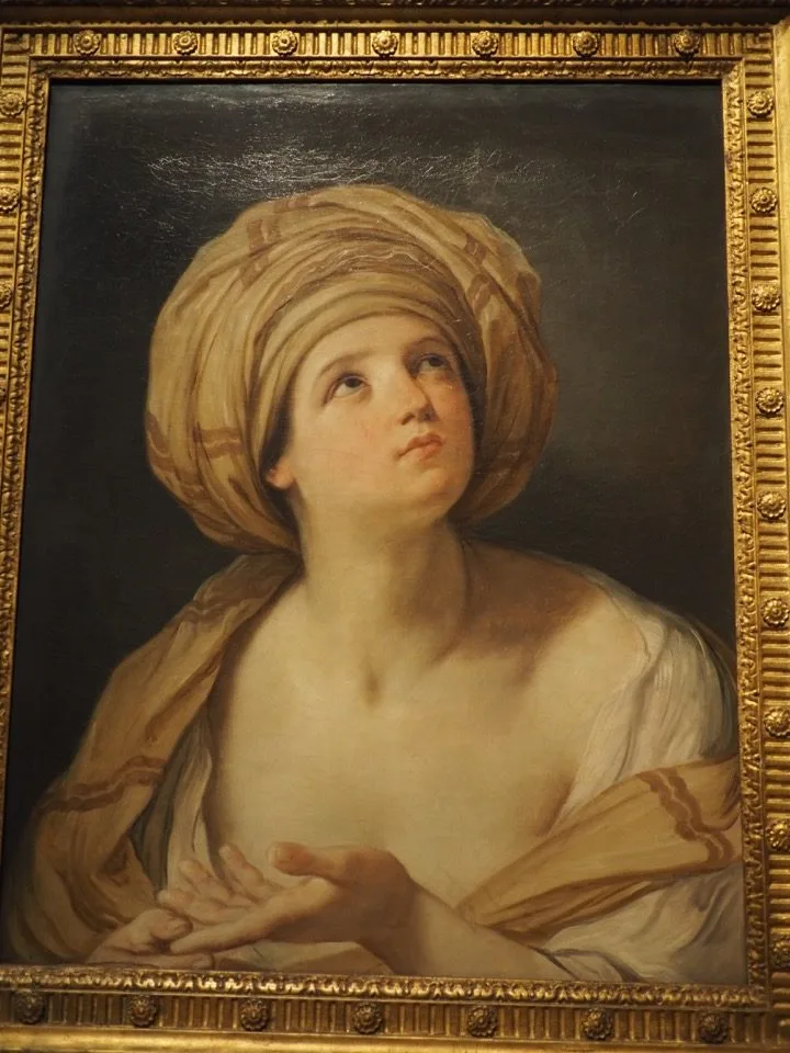 Portrait de femme au turban dans un musée de Bologne