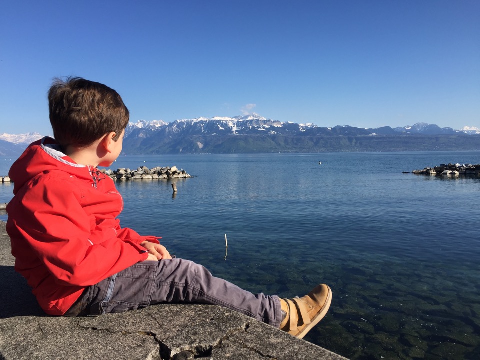 sur le lac à Lausanne