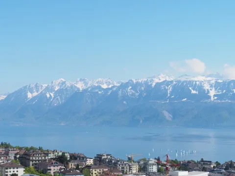 Ah cette vue sur le lac Léman depuis le Lausanne Palace & Spa !