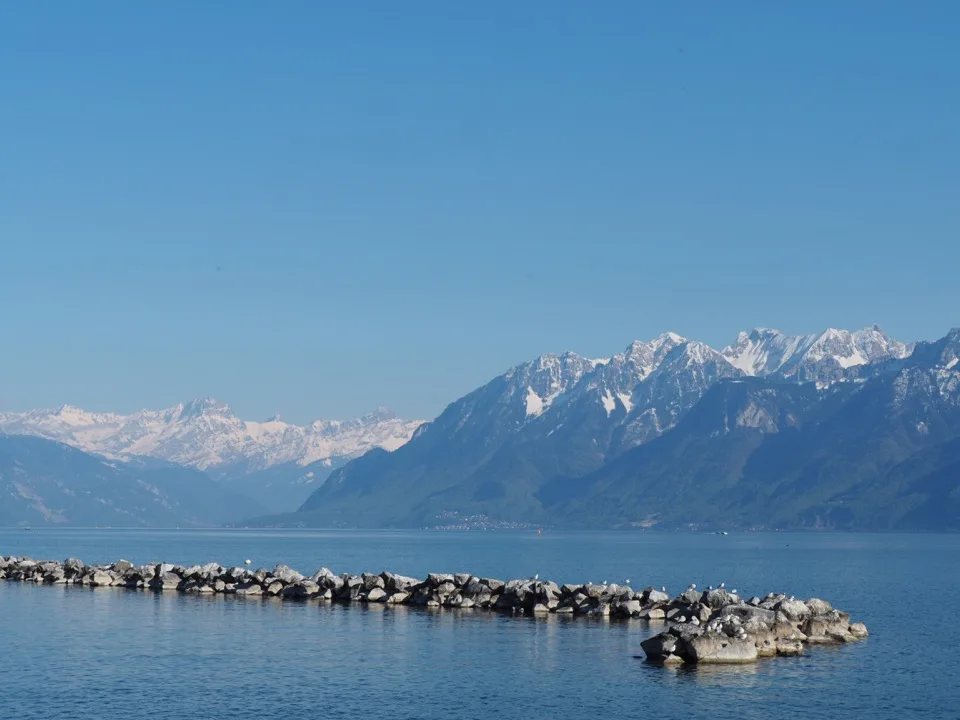 sur le lac à Lausanne