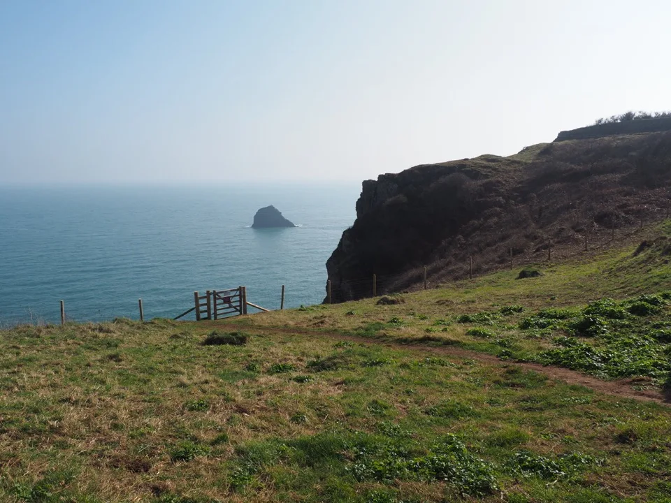 Grassy path above the sea at Berry Head