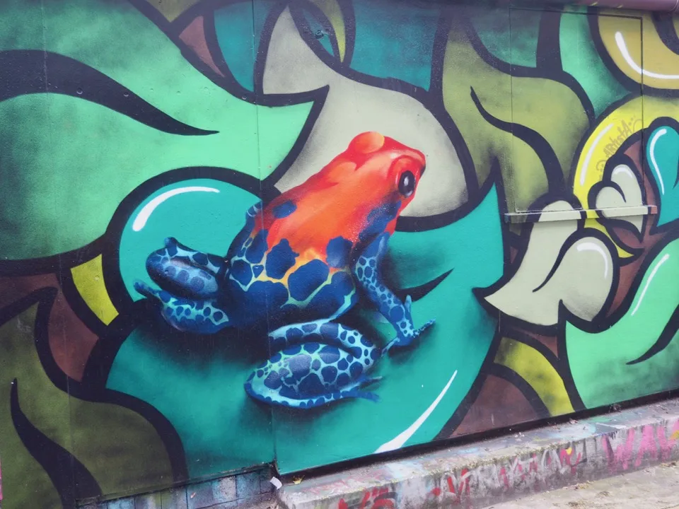 Fresque colorée de tortues de mer à Brighton