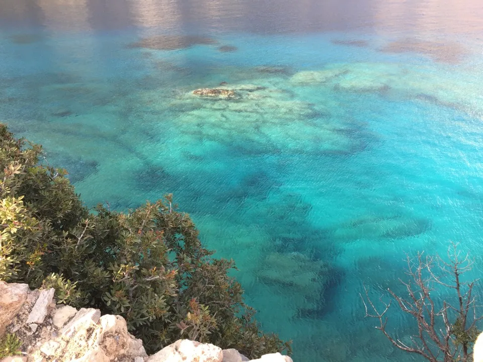 View of the turquoise waters of a Cretan cove
