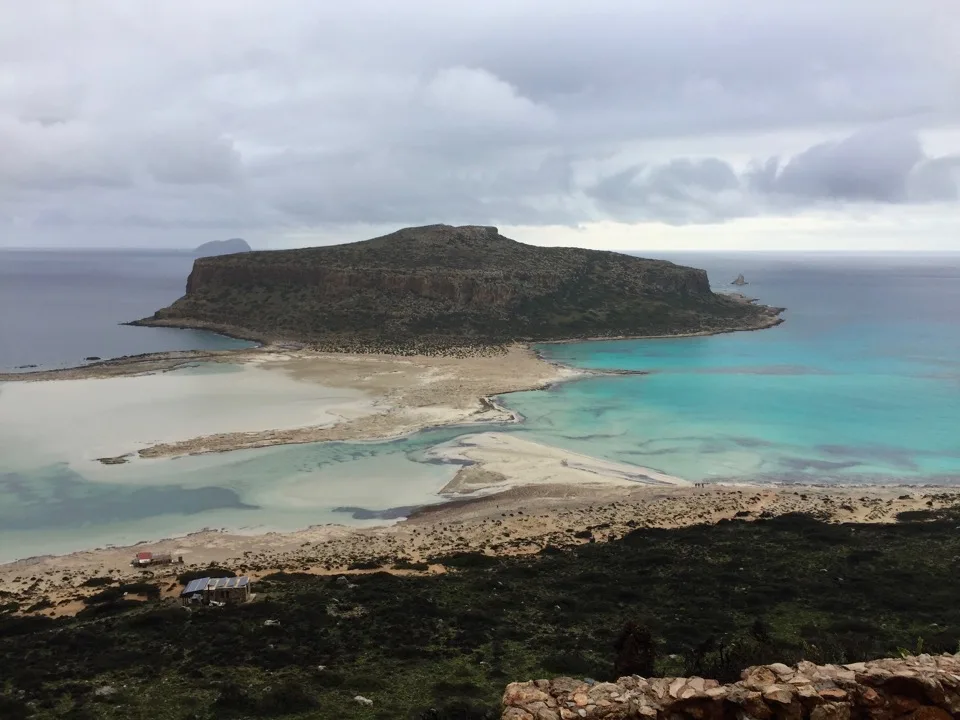 Panoramic view of Balos Lagoon and Gramvoussa Island