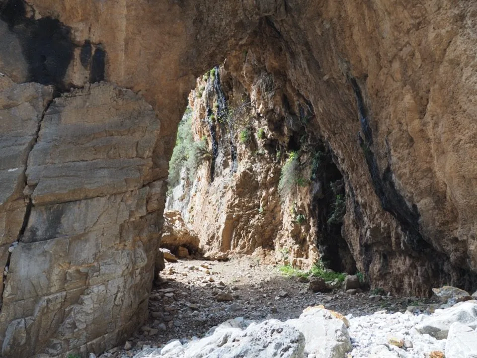 Rocky passage in a gorge in western Crete