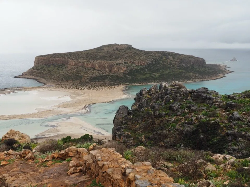 Balos lagoon and Gramvousa peninsula in Crete