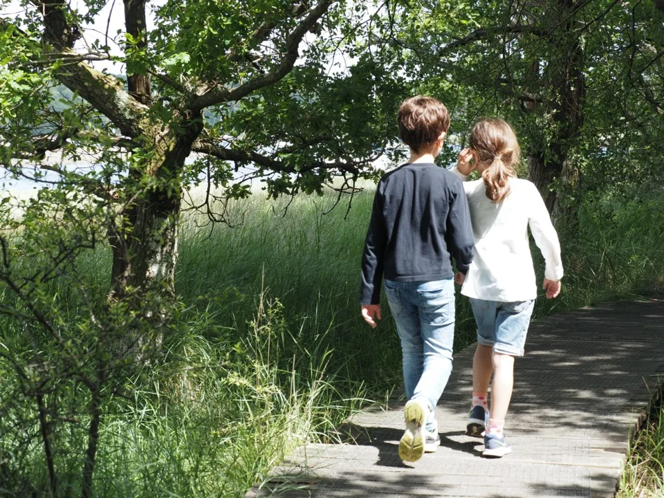 family walk beaulieu river