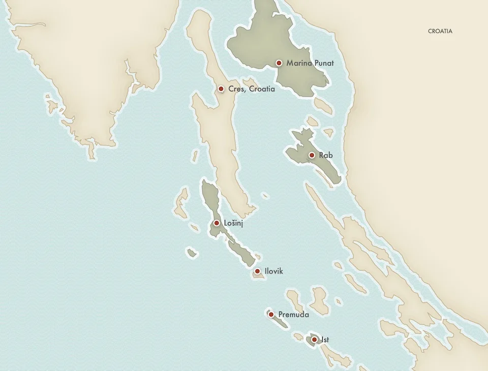 itineraire voilier croatie