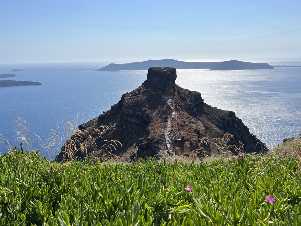santorin à pied