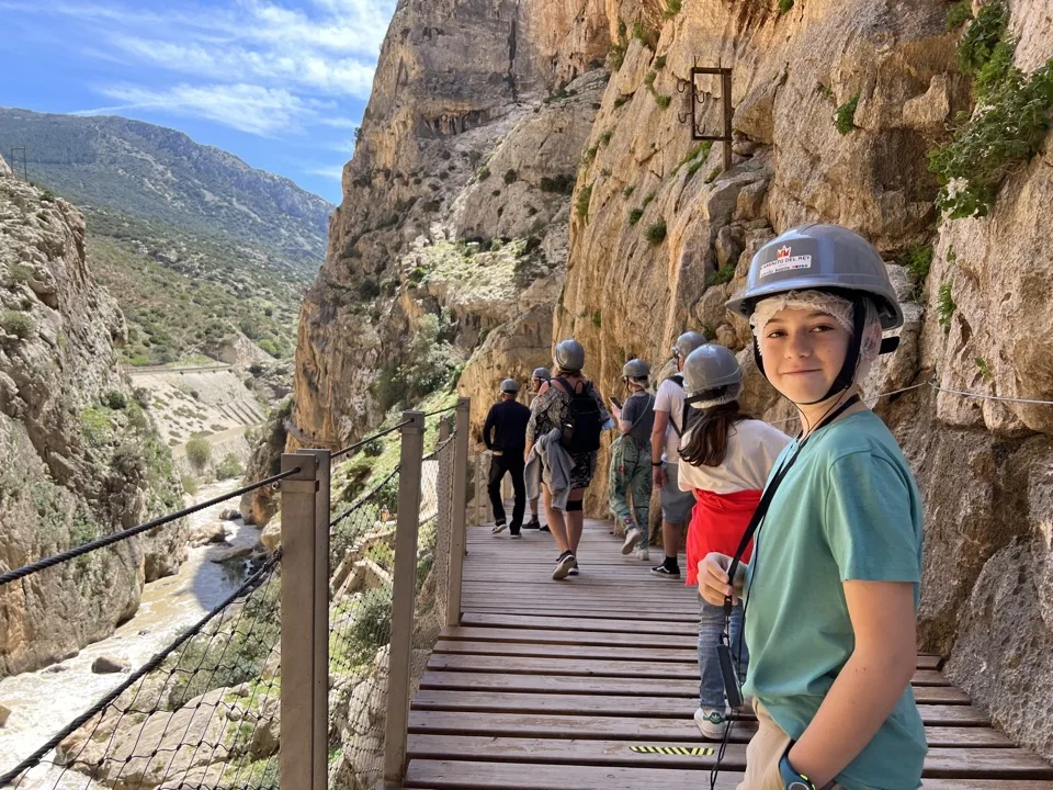 caminito del rey en famille