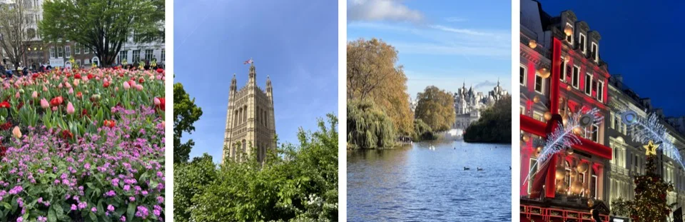London in the four seasons