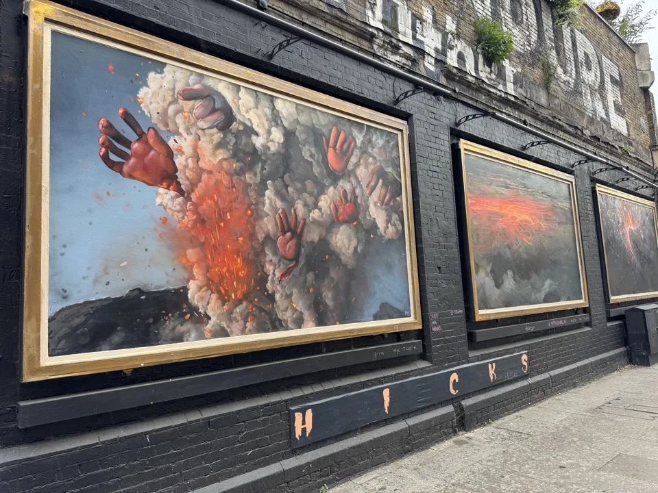 street art dans l'est de Londres avec des ados