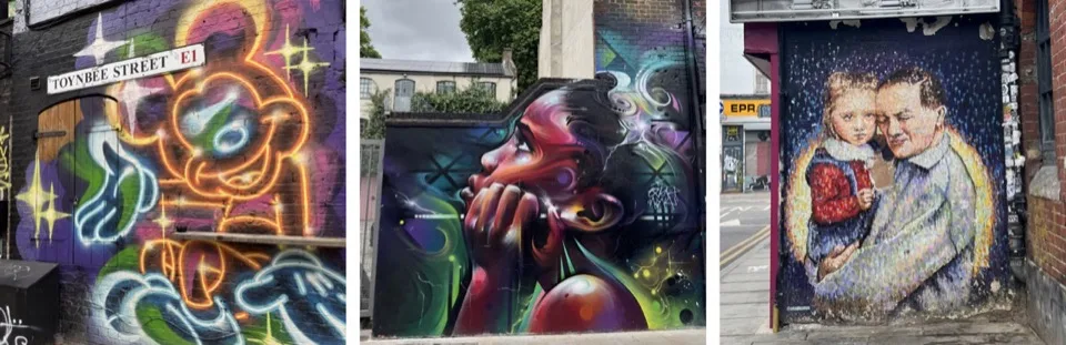 street art dans l'est de Londres avec des ados