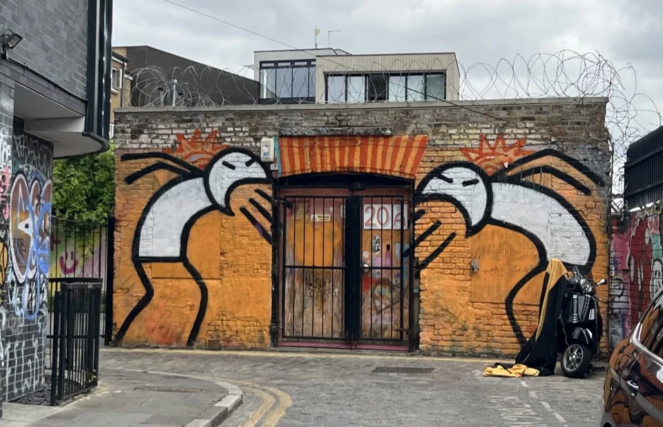 street art dans l'est de Londres avec des ados