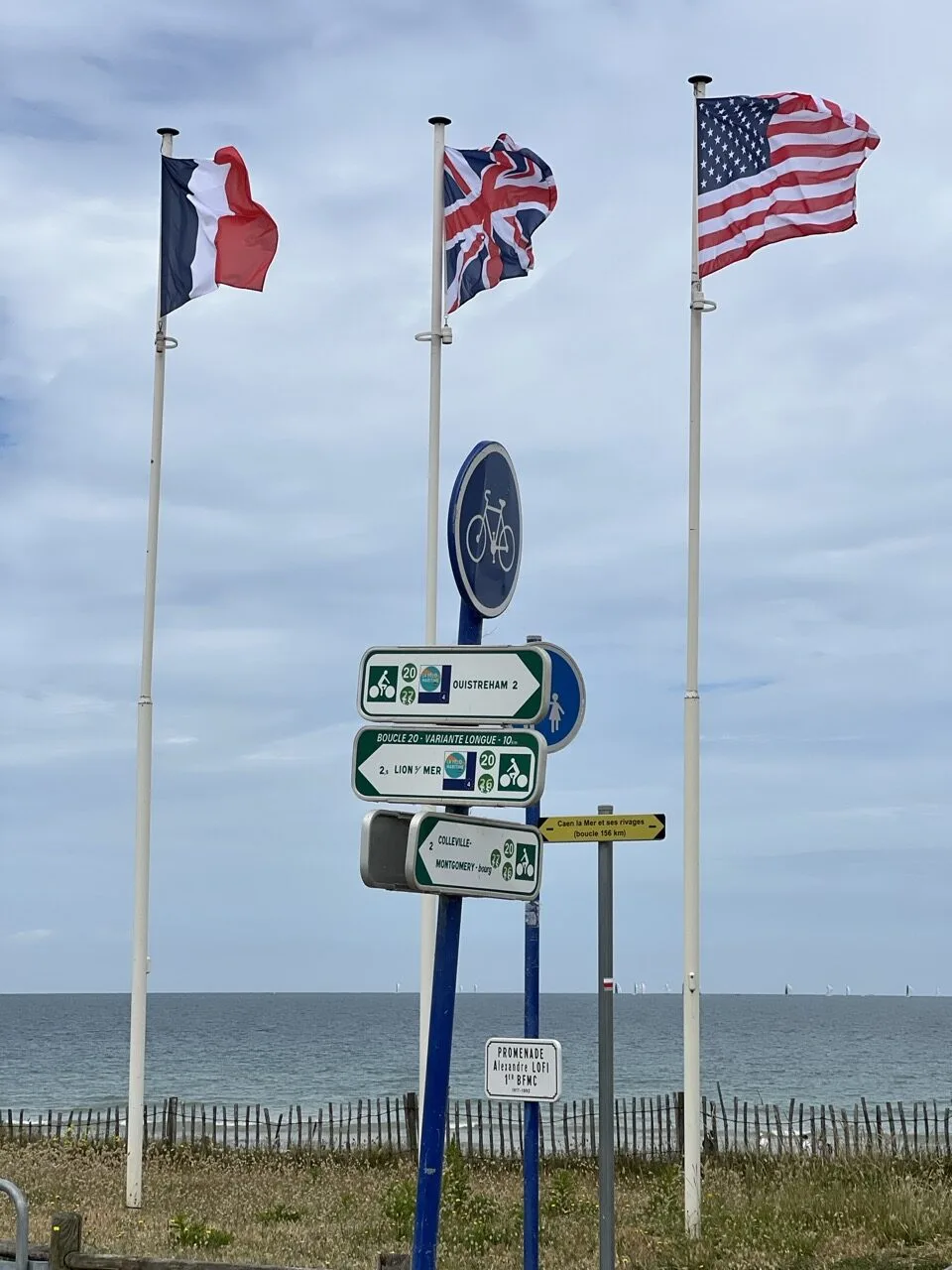 cycling along the d day beached