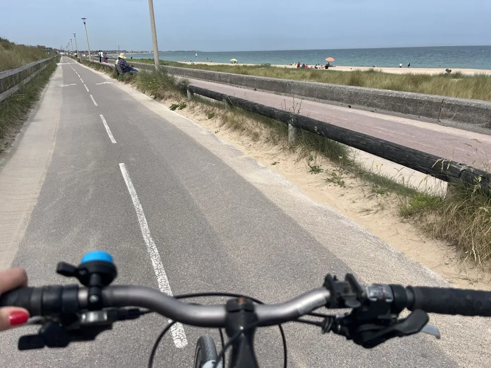 cycling along the d day beached